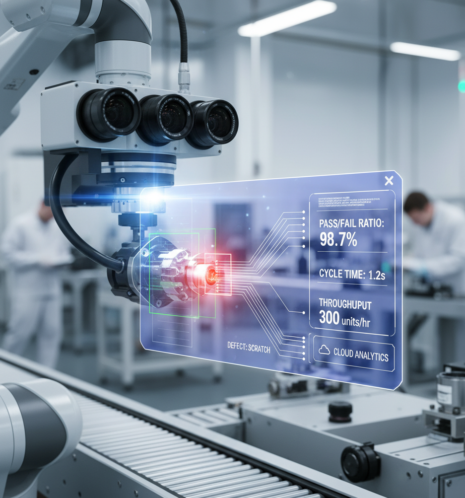 AI-powered camera system for quality control and computer vision in manufacturing